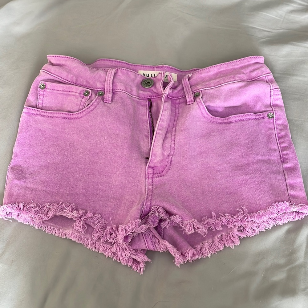 Fuschia high waisted shorts